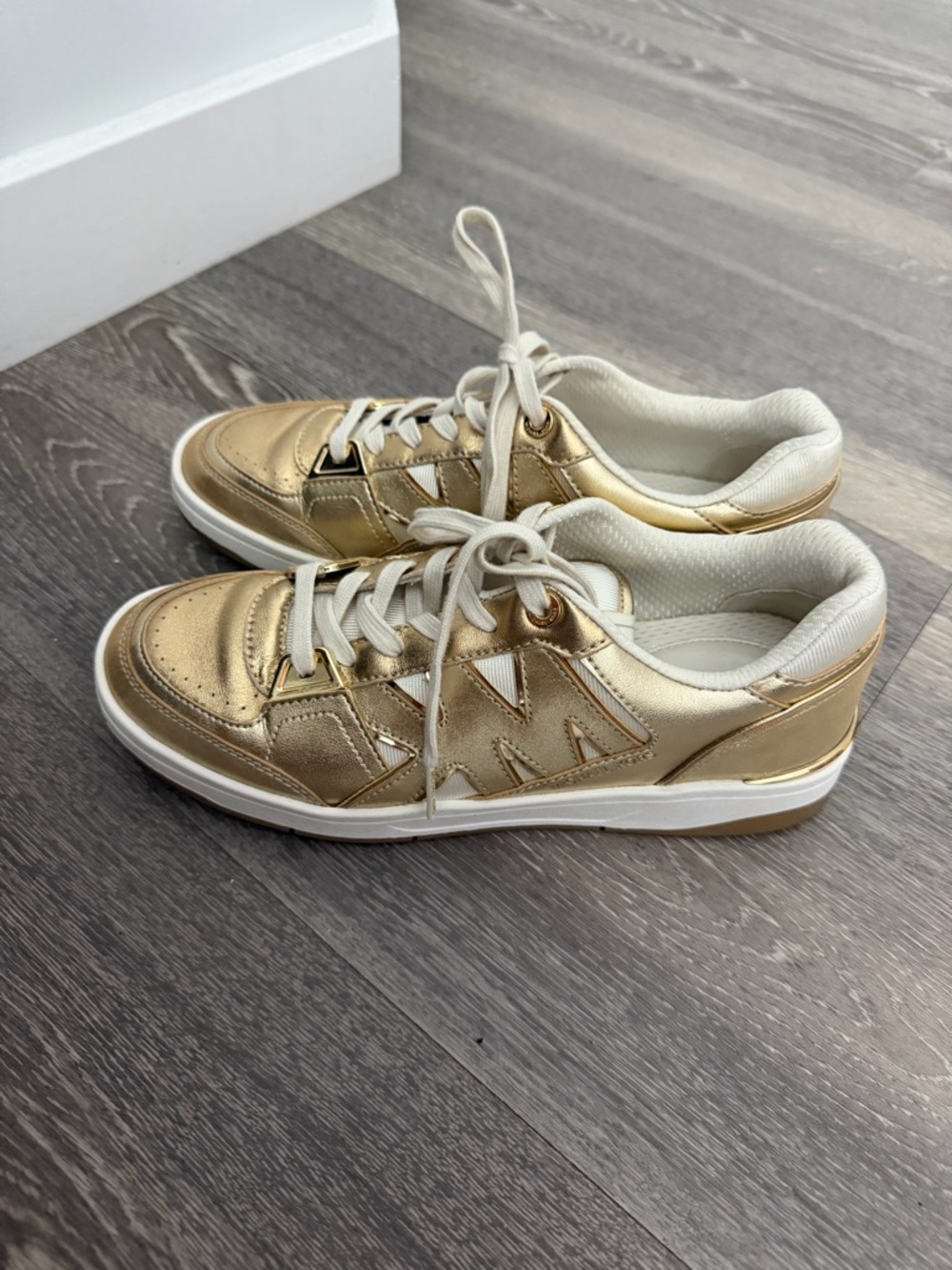Michael Kors Metallic Gold Low-Top Sneakers